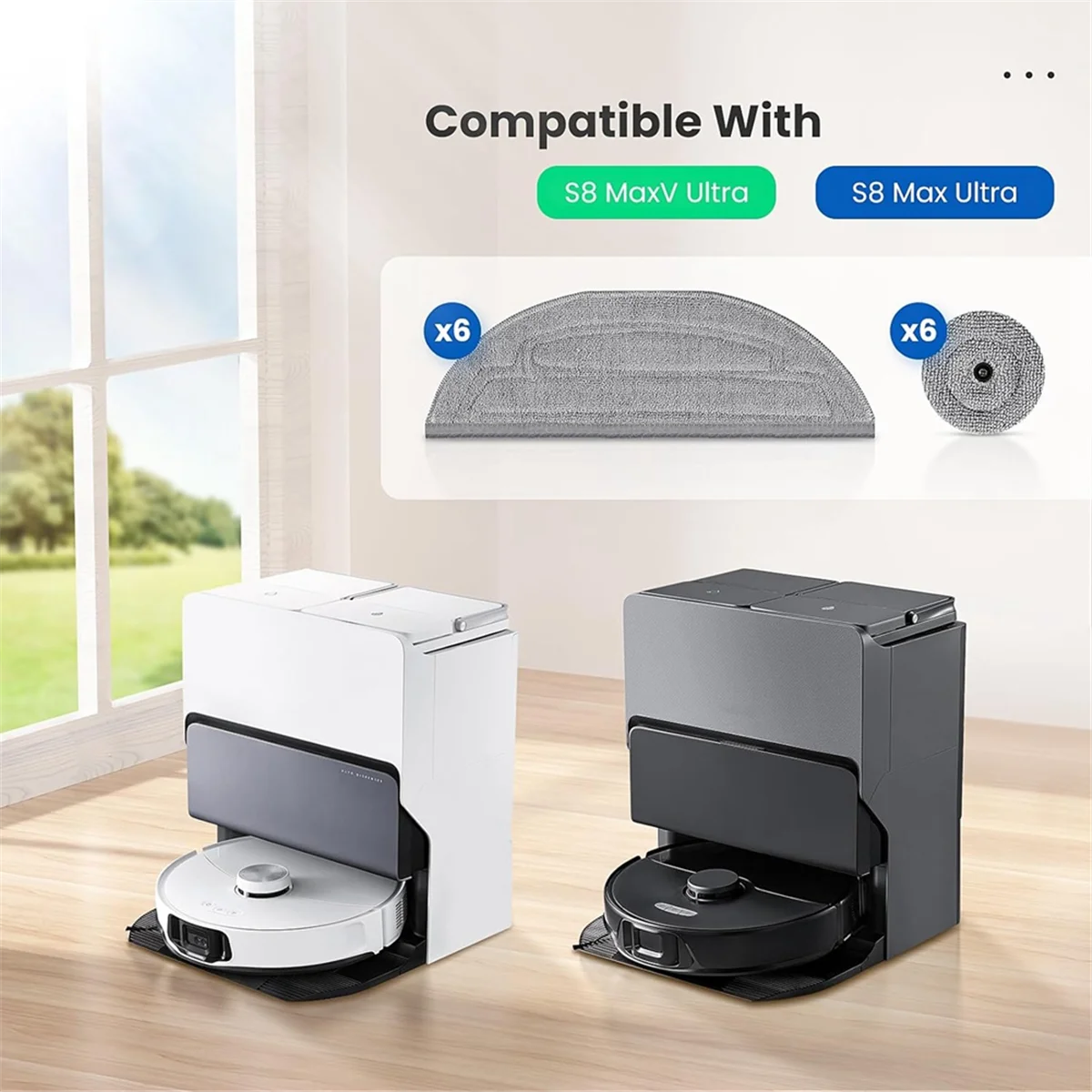 Bantalan pel untuk Roborock S8 MaxV Ultra / S8 Max Ultra Robot penyedot debu kain pel