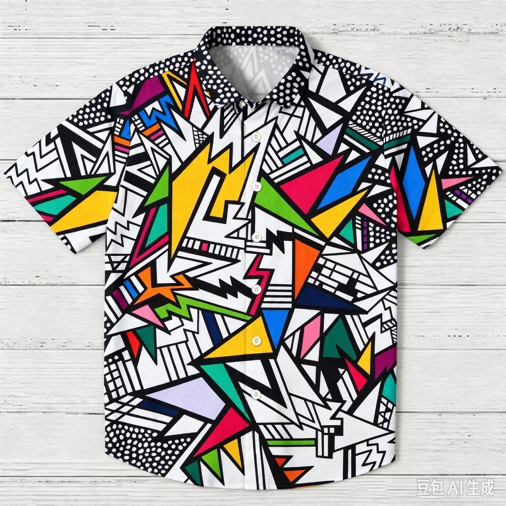 Funny Cartoon 3D Print Men's Oversize Shirts Casual Hawaiian Shirt For Men/Women Beach Short Sleeve Button Blouse