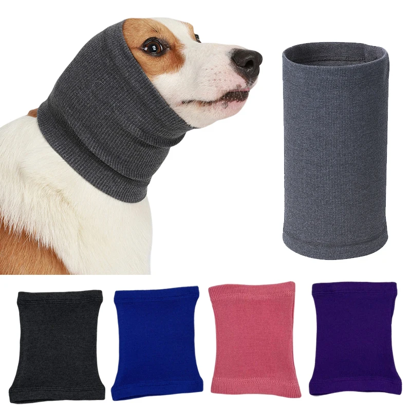 

Dog Grooming Earmuff Warm Headband Ear Cover Neck Hat Noise Cancel Scarf Collar Soundproof Anxiety Pet Bath Quiet Dry HeadSleeve