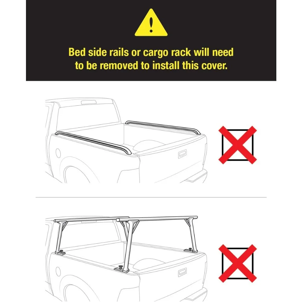 الملحقات الخارجية غطاء سرير شاحنة ناعم قابل للطي متوافق مع 2019-2025 تشيفي سيلفرادو جي إم سي سييرا 1500 #6
