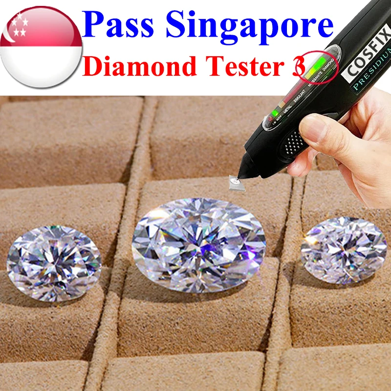 [ Special Quality ] New Rare Moissanite Stone D Color Diamond Oval Round Cut Loose Gemstones Promise Pass PRESIDIUM Tester III/3