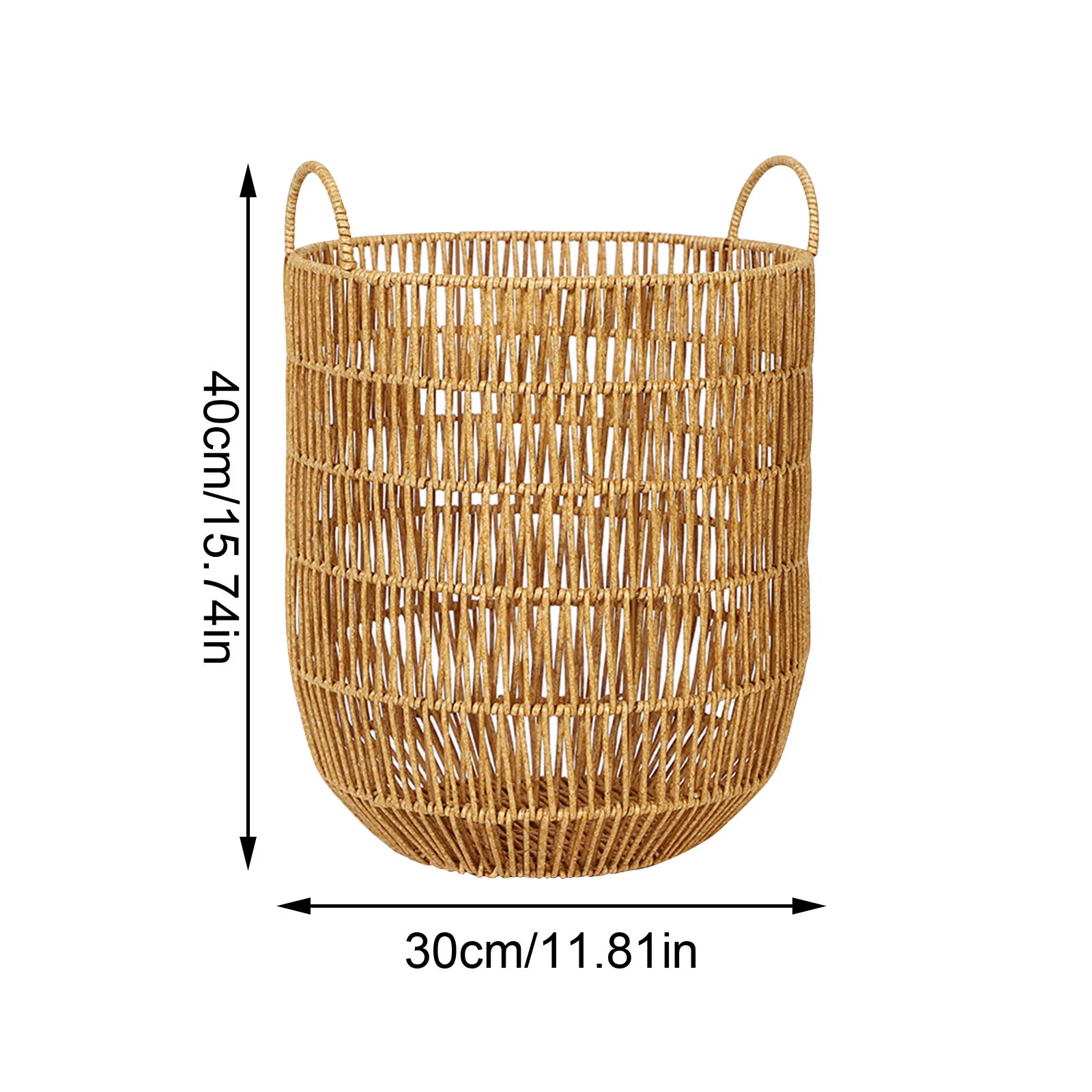 1PCS Laundry Basket Dirty Clothes Laundry Storage Basket Wooden Rattan Toys Organizer Home Portable Sundries Storage Bin