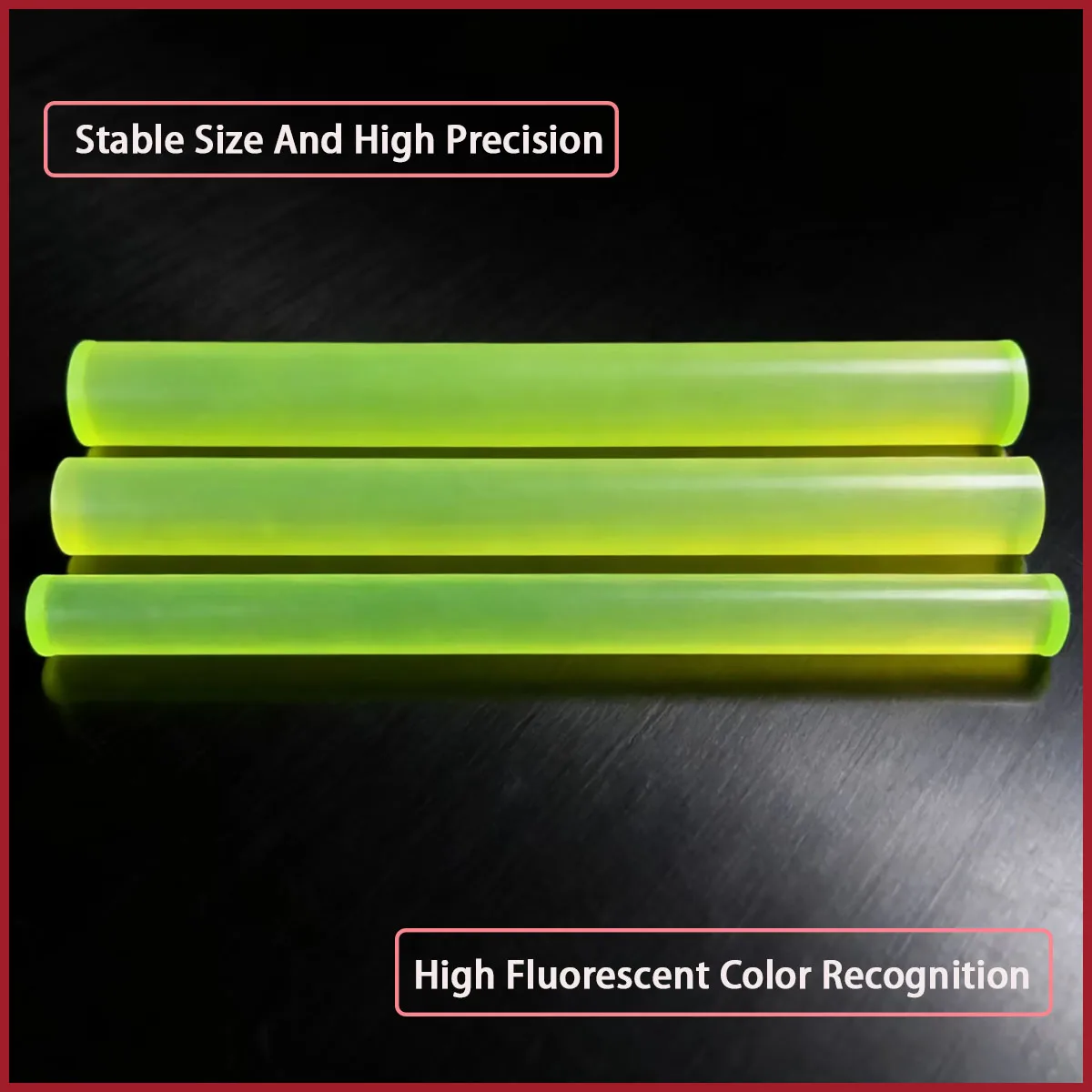 

4-70mm Diameter Fluorescent Green Solid Polyurethane Round Rod for Mechanical Parts, Identification Components, Etc