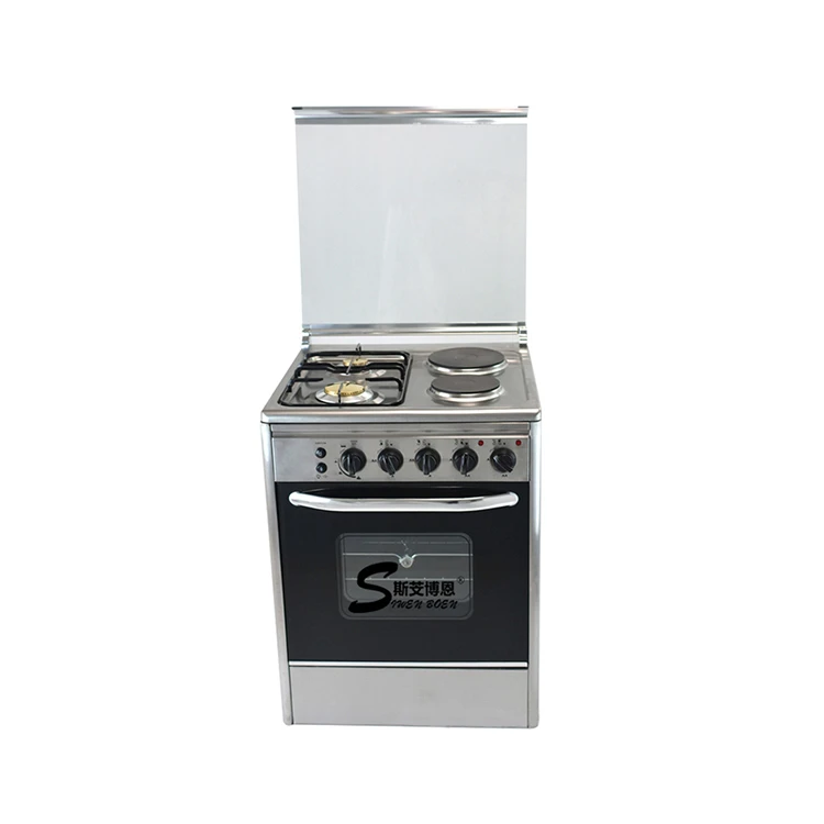 Freestanding kitchen oven stove 2 burner gas stove with oven stove with gas and electrical plates oven with two  hot plate