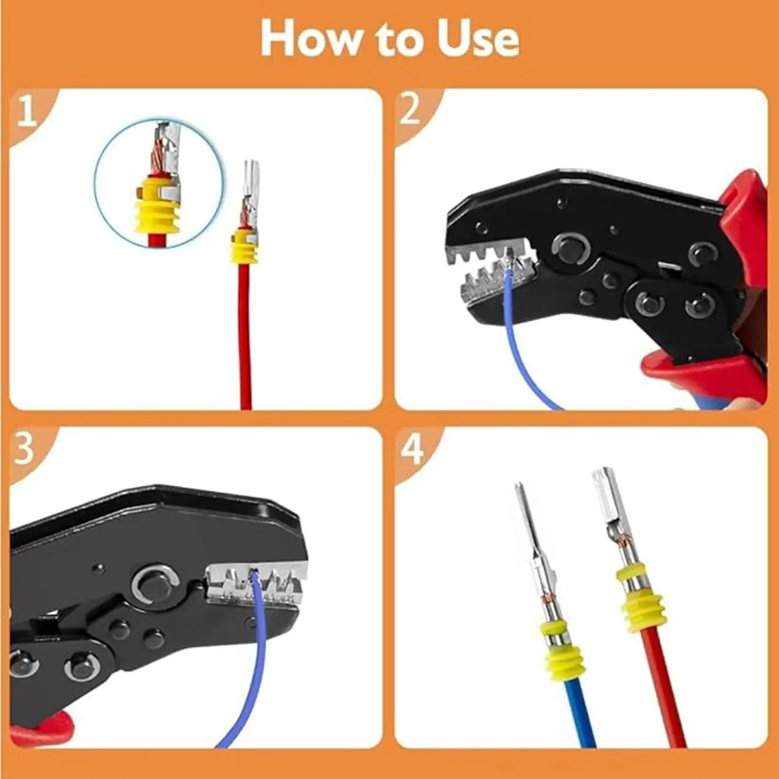 Crimper Pliers Ratcheting Cable Crimping Stripper Tool Precision Wire Cutting Plier For Electrician Automotive Residential view 4