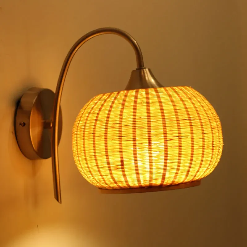 

Chinese Bamboo Wall Sconce Handmade Bamboo Art Wall Sconce Bedroom Living Room Tea Room Decorative Wall Sconce