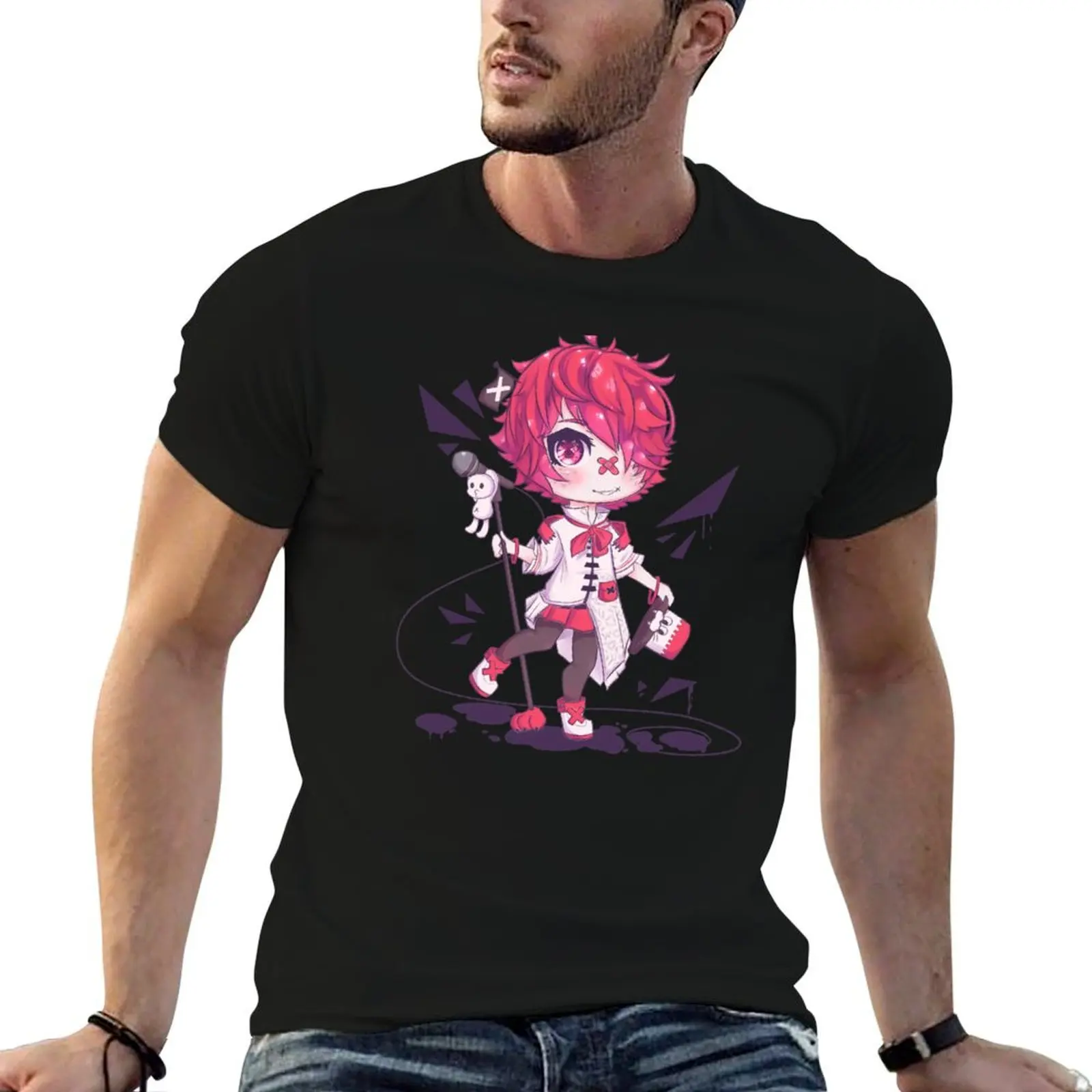 vocaloid-フカセ-チビ-マイク付き-tシャツ-tシャツ-デザイナー-アニメ-tシャツ-tシャツ