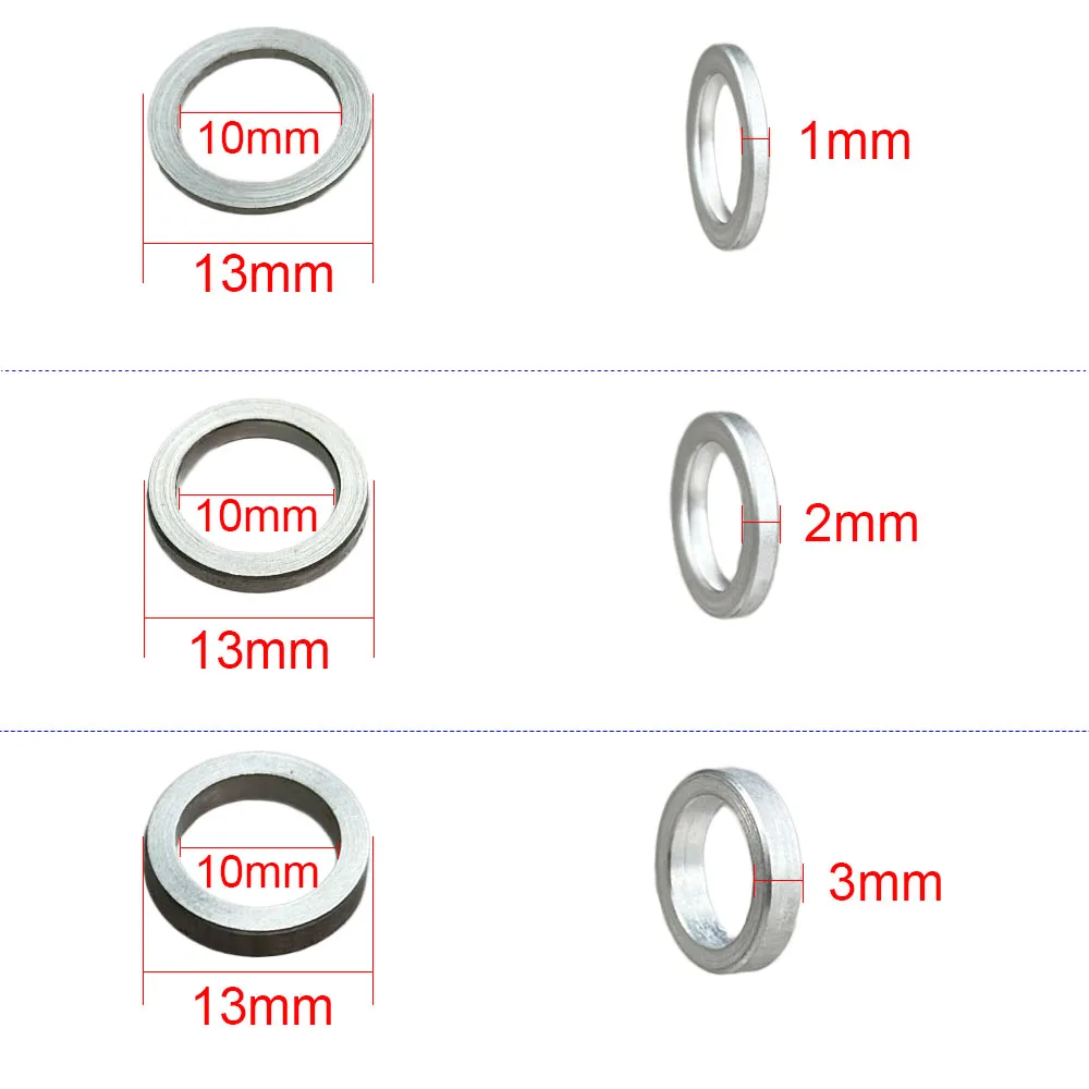 Juego de bielas de bicicleta de montaña, espaciador de perno de cadena, tornillo de rueda de cadena, junta de manivela doble, anillo de perno de bicicleta de carretera, 1mm, 2mm, 3mm