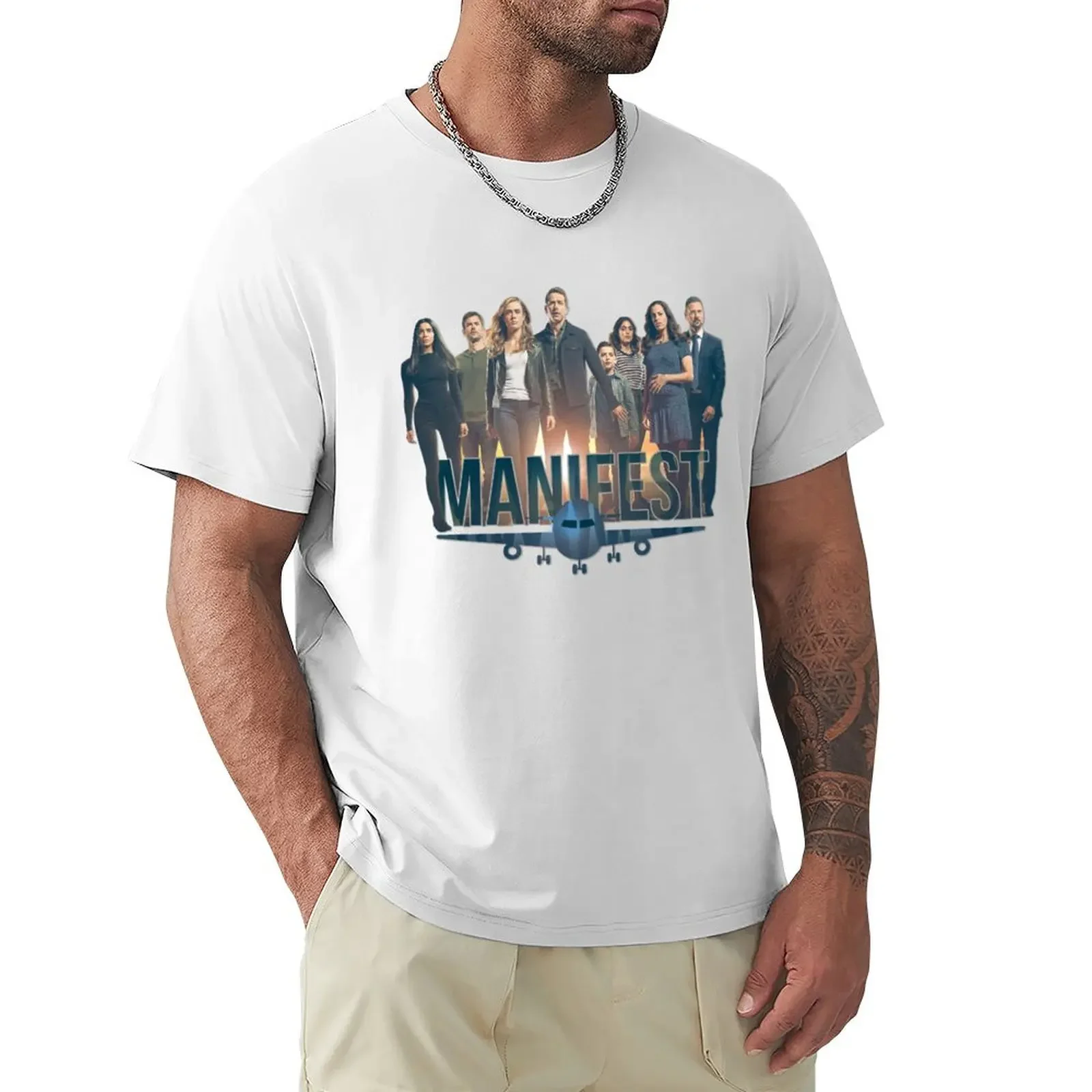 Manifest Characters Logo And Poster Design T-Shirt graphics vintage graphic tee Men's t-shirt