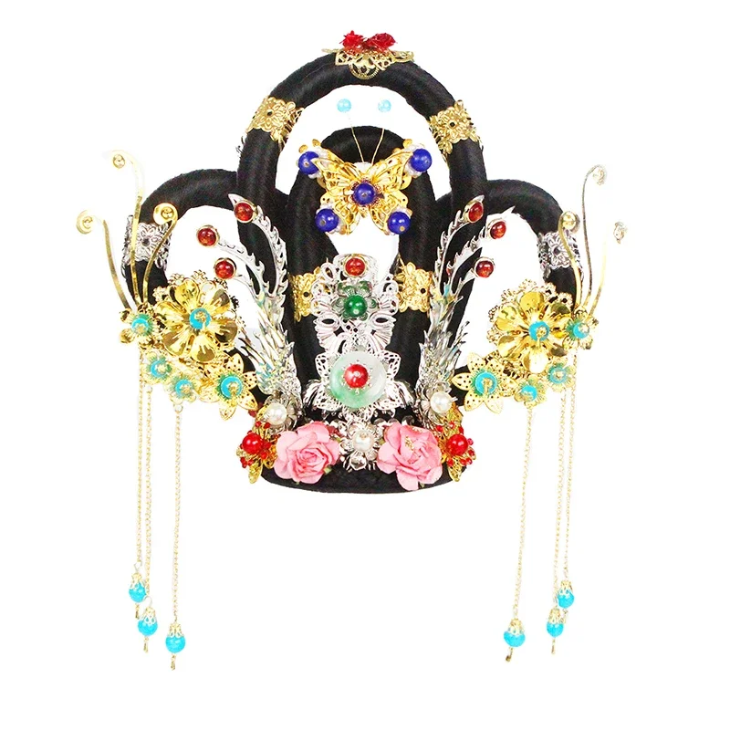 Accessoires pour cheveux de princesse féerique ancienne chinoise, Chignon de danse Dunhuang Hanfu, coiffure rétro pour Studio de photographie