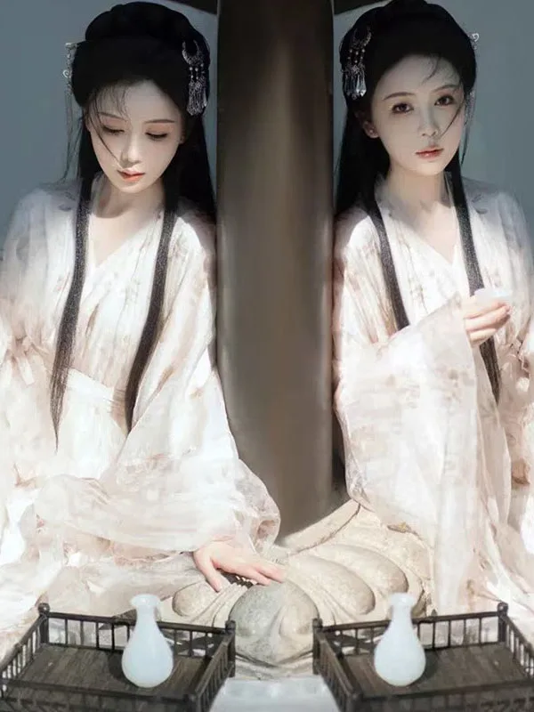 

Hanfu Photography Straight Skirt Large Sleeve Wide Sleeve Ancient Style Adult Collar New Model Spring Summer Fashionable