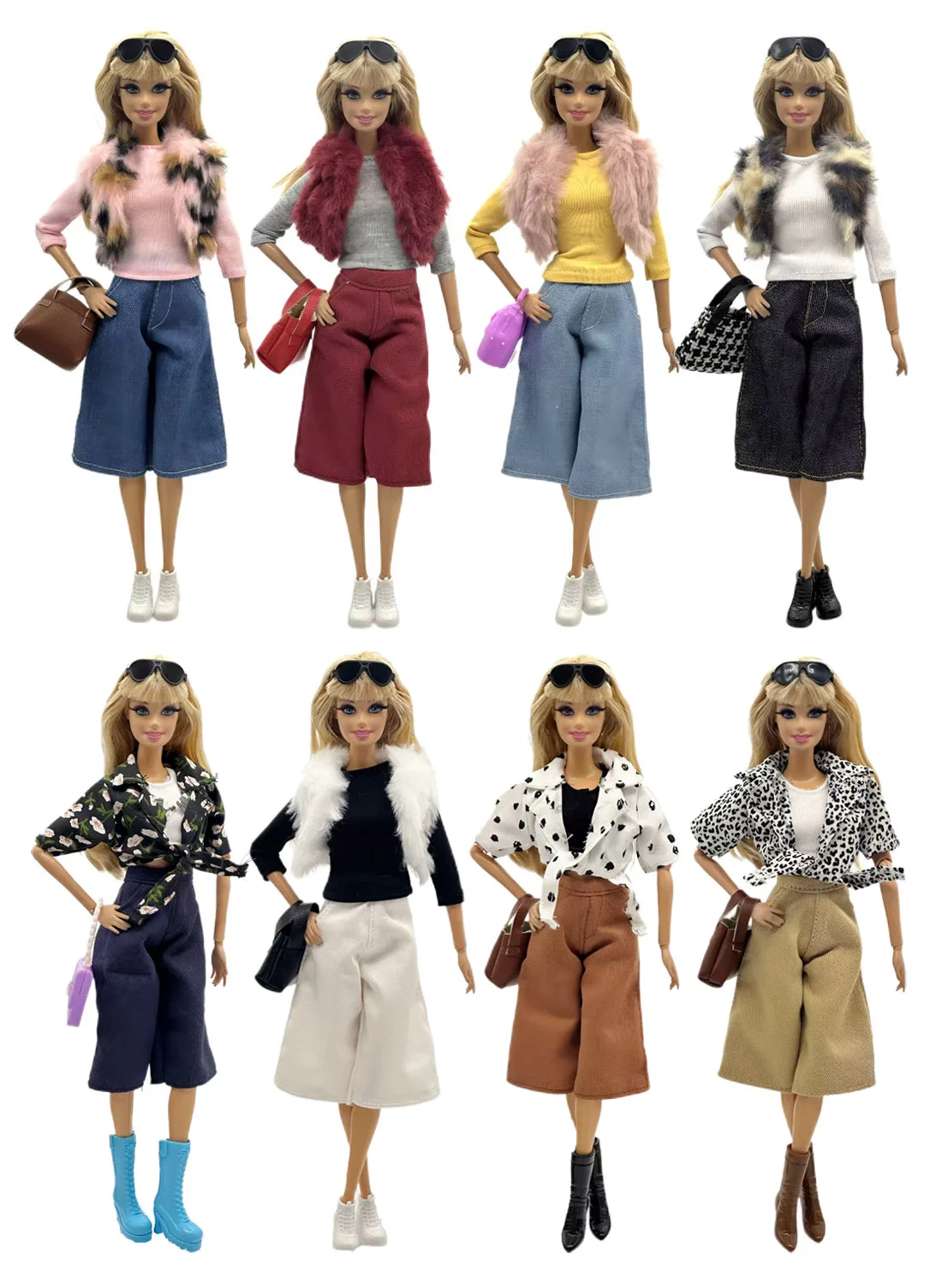 

1 комплект тканевых аксессуаров для кукол, модная повседневная одежда, крутая одежда для кукол 11,5 дюймов, 30 см, подарок на день рождения для детей