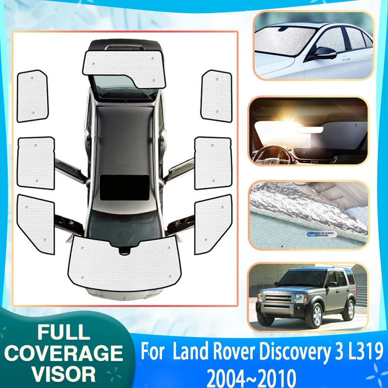 For Land Rover Discovery 3 Accessories L319 LR3 2004~2010 Car Front Rear Side Sunscreen Window Sunshade Covers Car Accessories