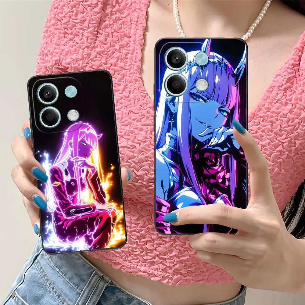 

Неоновый чехол Darling Zero Two для Xiaomi Redmi 14 13 12 A5 3 2 1 C Plus 4G 5G с цветным принтом, защитный роскошный красивый чехол