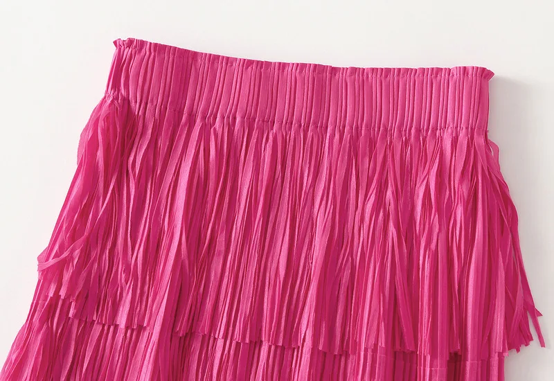 Luxury Multi Solid Colors Pleated Skirt for Women's Large Hem Folds A-line Skirts Female 2025 Loose Fashion Skirts Casual 0666