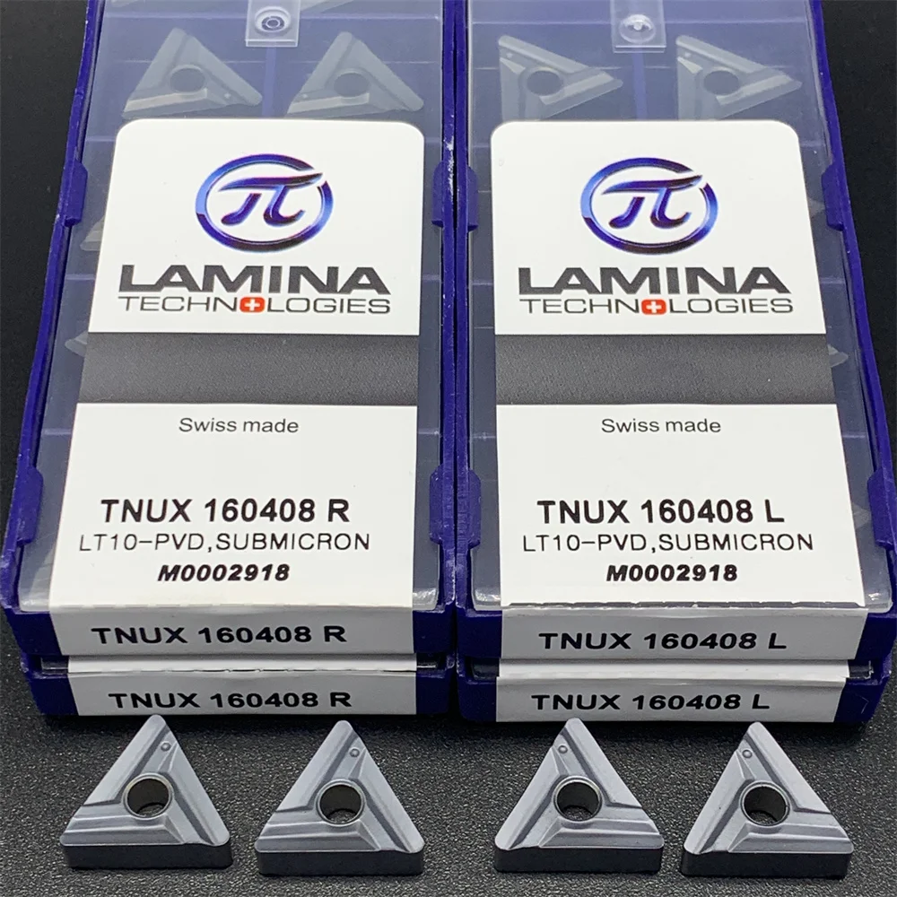 LAMINA TNUX160404R TNUX160408R TNUX160404L Carbide Turning Insert NN LT10 10Pcs CNC External Metal Lathe Cutting Blade