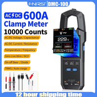 FNIRSI Digital Multimeter, DC/AC Clamp Meter With 10000 Counts, 600A Current Clamp Tester NCV Electrical Tool DMC-100