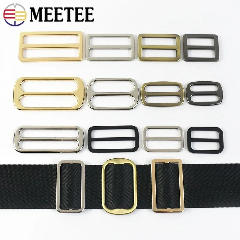 10/20Pcs 25/32/38/50mm Metal Ring Buckle Tri Glide Slider Clasp Bag Webbing Straps Adjuster Ring Buckle DIY Hardware Accessories