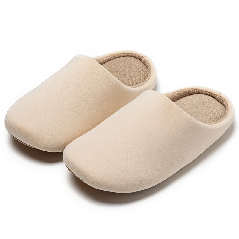 

New Men Slippers Light Silent cotton slippers soft sole non-slip office home indoor wooden floor couple winter slippers