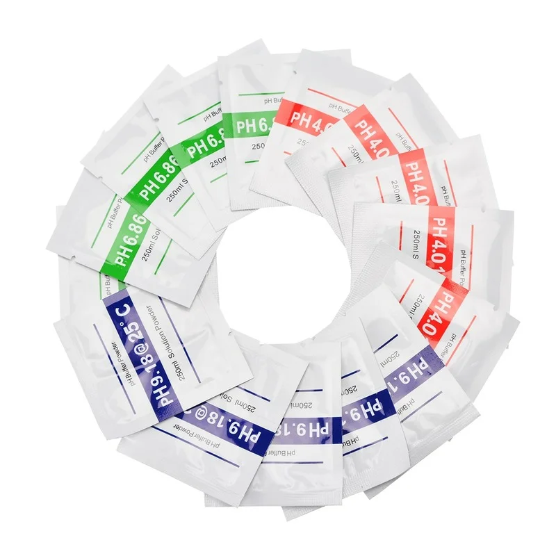 15pcs PH Calibration Powder ONLY 4.01 6.86 9.18 PH Buffer Powder Measure Calibration Solution For Test Meter