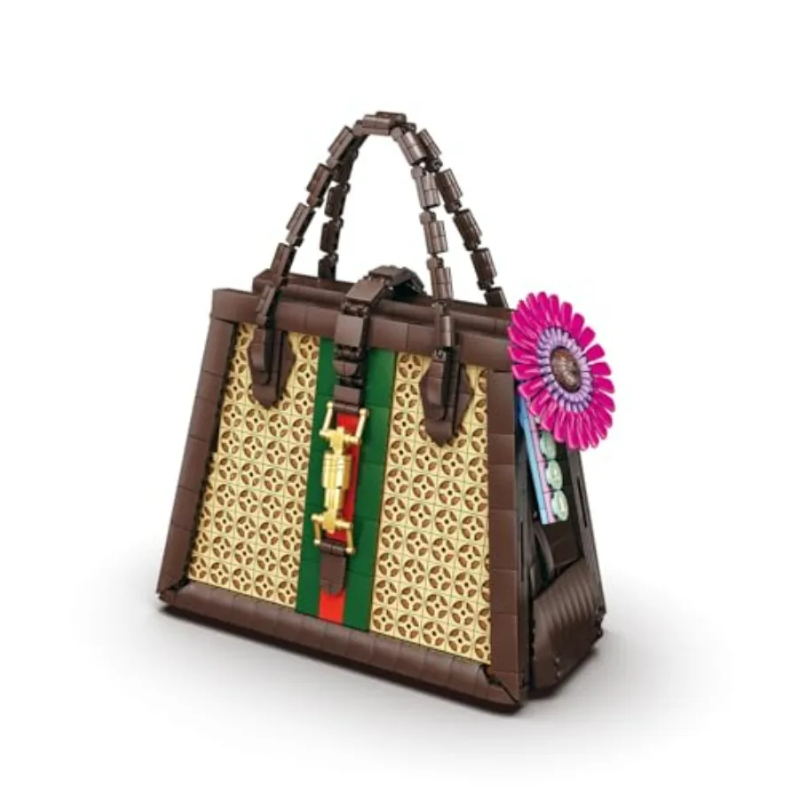 

DIY Handbag Building Block for Mom Girlfriend Office or Family White Elephant Exchange White Creative Craft Material