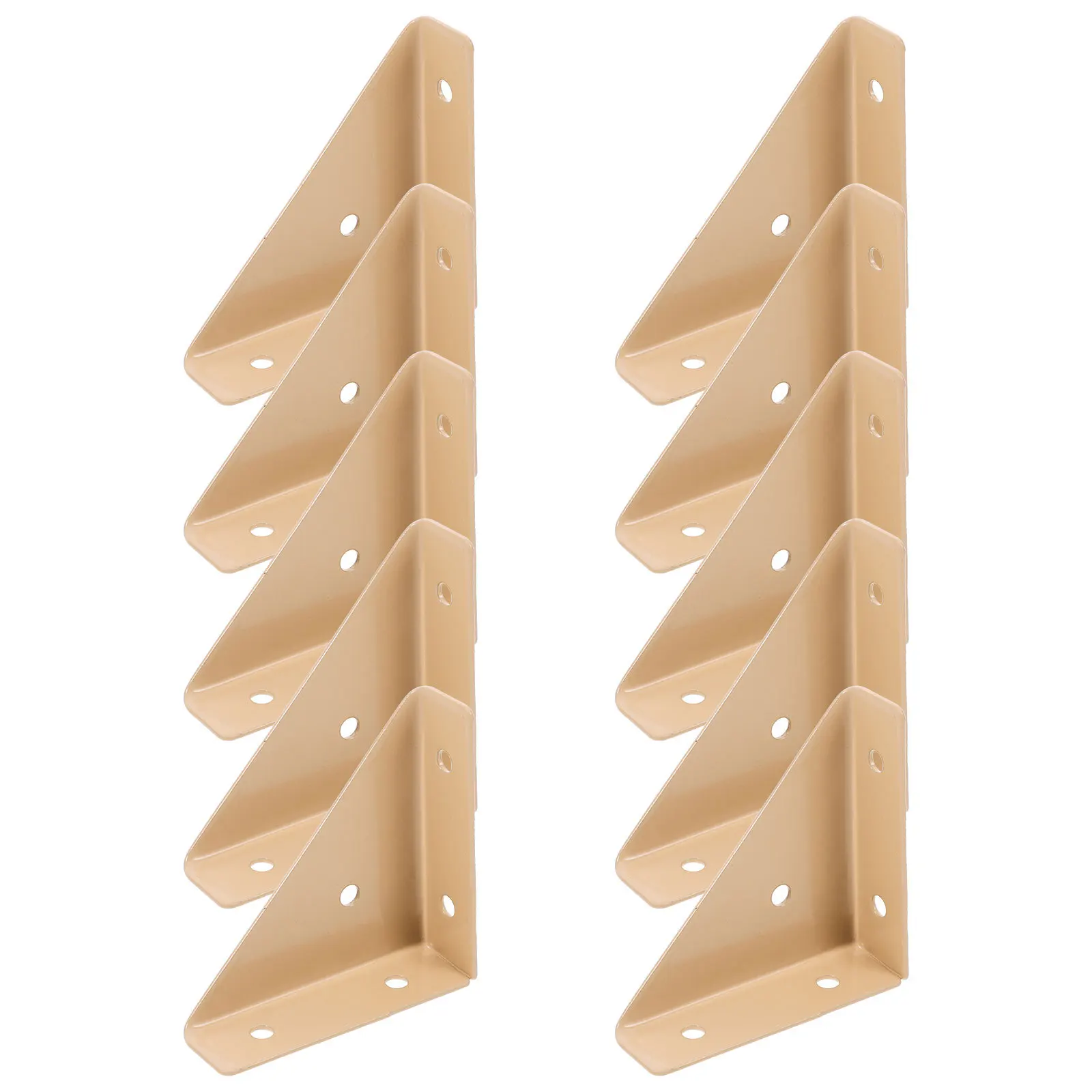 

10pcs Heavy Duty Corner Support Brackets 90 Degree Angle Bracket For Bed Frame Wood Furniture Cabinet Shelf Mounting Metal