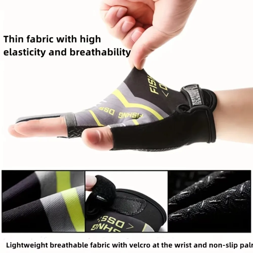 Anti-Slip Fishing Gloves Wear-resistant Summer Outdoor Breathable Angling Cycling Sports Gloves Fishing Apparel Fishing Gloves