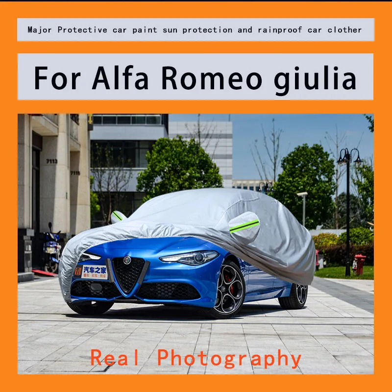 

For AIfa Romeo giulia Car hood, outdoor sunlight reflection protection, rain, frost, snow, dust, vehicle external UV protection