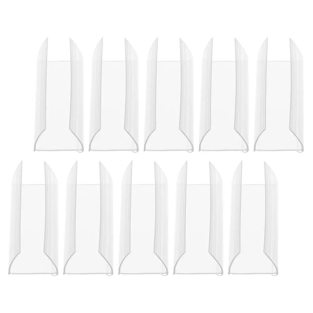 

10 Pcs Price Tag Holder Shelf Labels Stable Sign Stand Display Merchandise Transparent PVC Stands Wear Resistant Store Signs