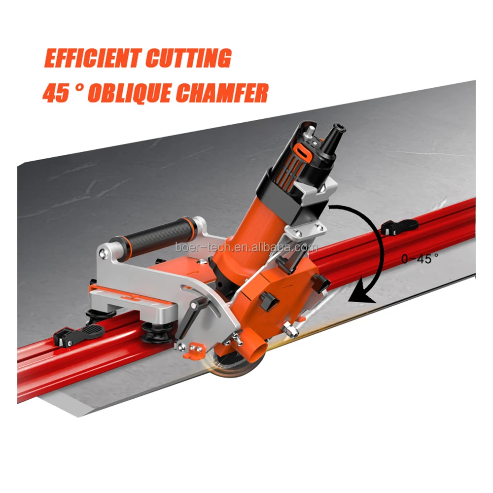 Electric Tile Cutter 45 Degree Large Format Water Jet Ceramic Track Cutter Porcelain Marble 2m Portable Chamfer Miter Cutter