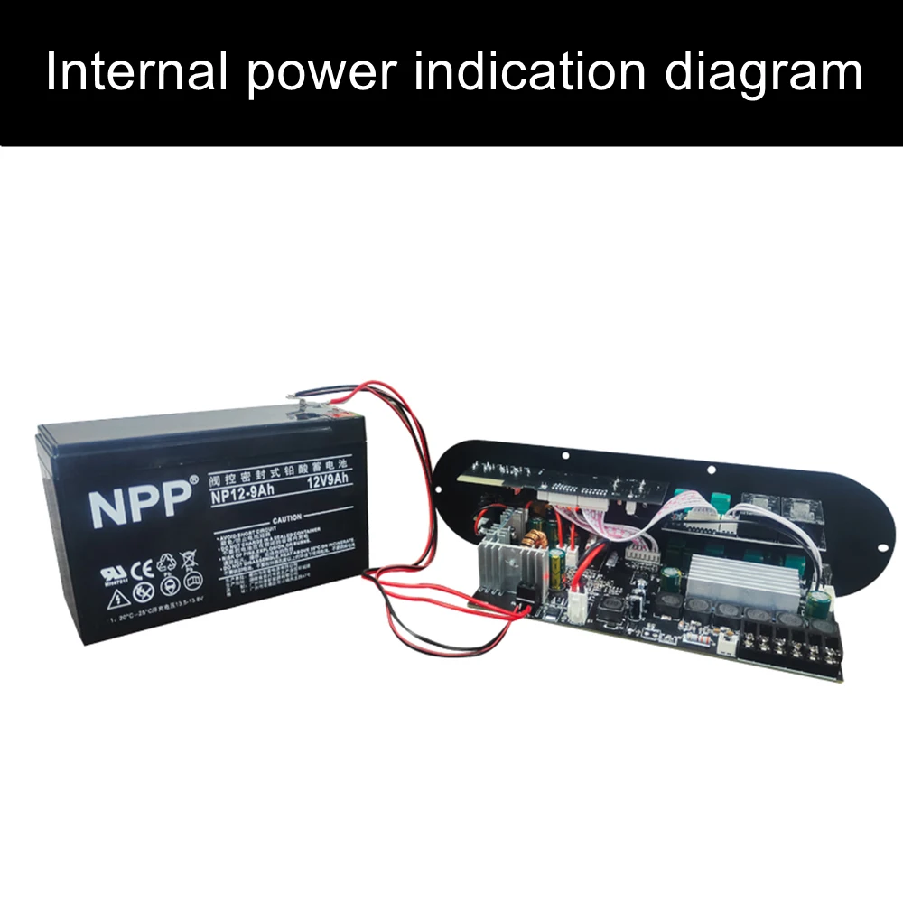WOOPKER D1000 Scheda amplificatore Bluetooth 50W + 50W + 100W 2.1 canali BT5.0 Amplificatore subwoofer ricaricabile per auto Karaoke domestico