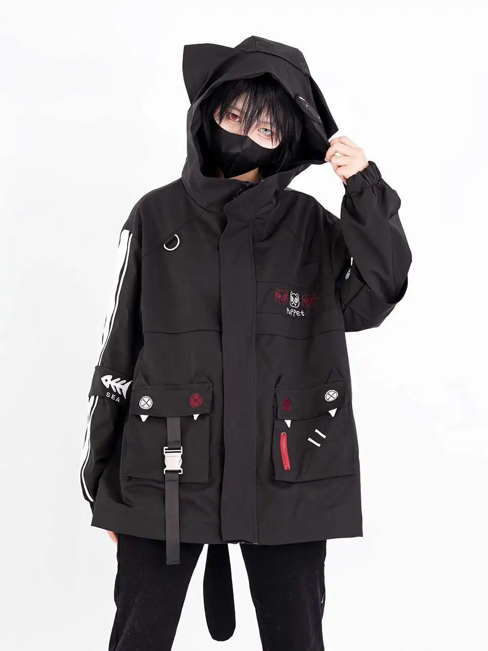 

Anime Cosplay Costumes Man Women Jacket Future Invasion Workwear Jacket 2025 Spring New Casual Jacket Unisex Cute Cat Jacket