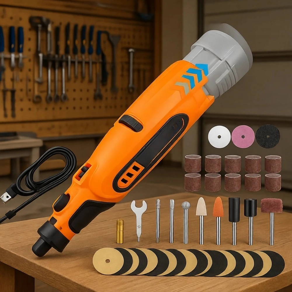 

Усовершенствованный беспроводной роторный инструмент 12В с 43 насадками, 6 скоростями и аккумулятором 1500 мАч для шлифовки, полировки и резки (DIY)