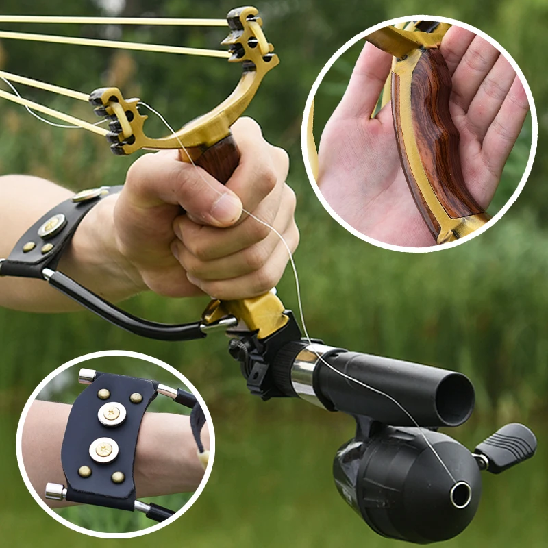 Outdoor Shooting Slingshot Package Hunting Shooting Slingshot Large Fish Shooting Catapult Adult Outdoor Entertainment Toys