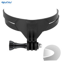 QIUNIU Motorcycle Helmet Chin Stand Mount Holder for GoPro Hero 13 12 10 9 8 7 6 Black Sjcam DJI Akaso Camera Go Pro Accessories