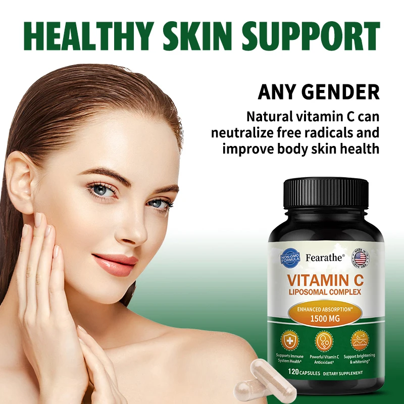 كبسولات فيتامين C بالليبوسومال - مضادات الأكسدة القوية، تعزز إنتاج الكولاجين، وتوهج البشرة، ويدعم صحة القلب والمناعة #2
