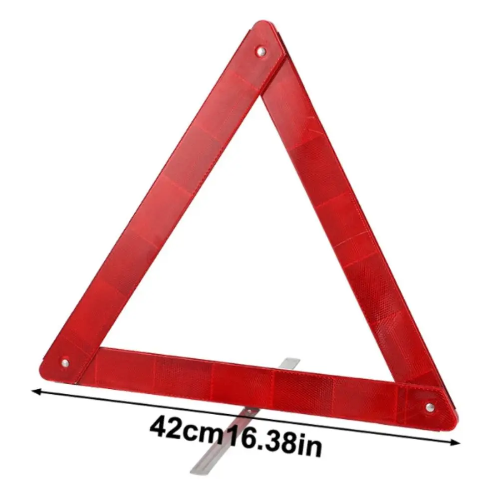 Picture 7: Reflective Emergency Warning Triangle Metal Bracket Folded Stop Sign Road Safety Device 2Pcs Set Foldable Safety Hazard Warning