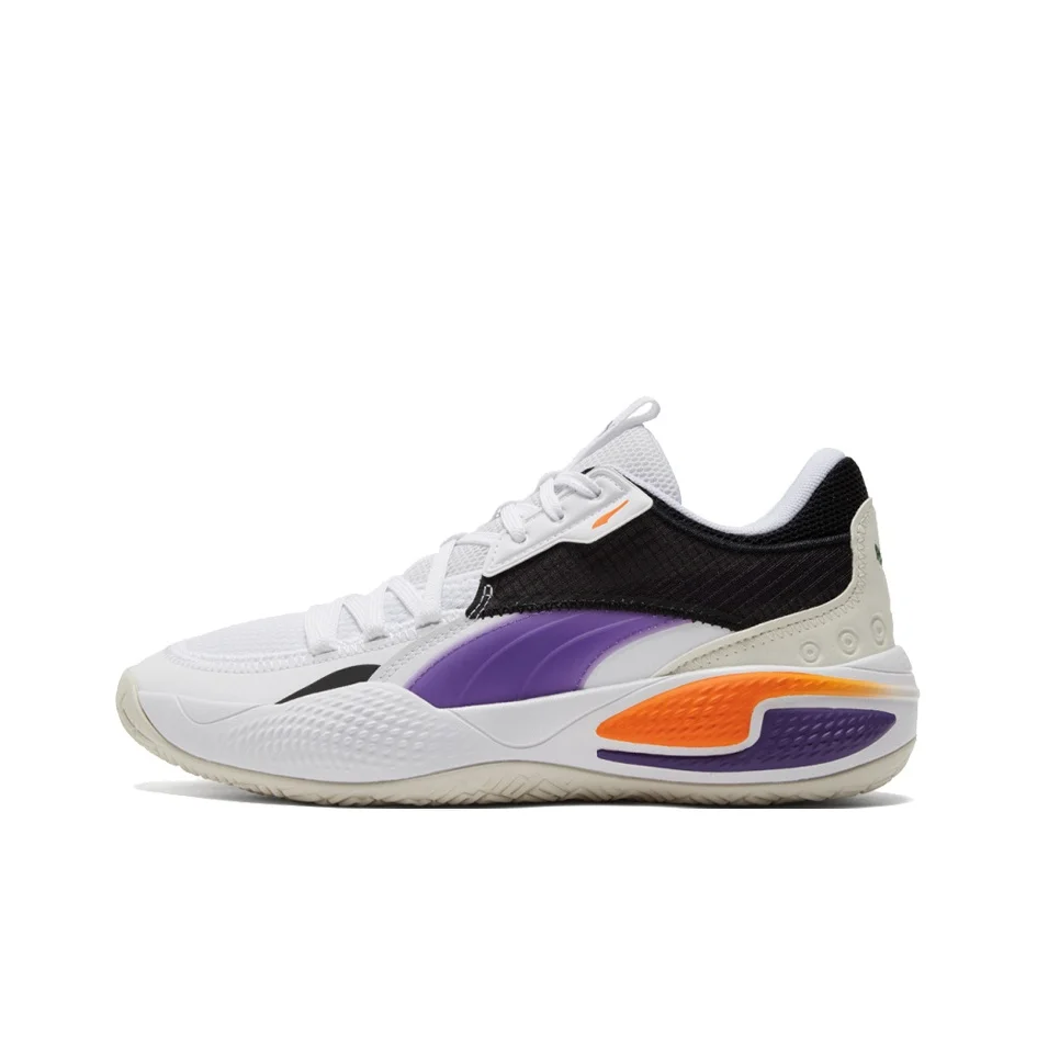 PUMA Court Rider 1.0 Low top Performance Basketball Shoes Unisex Black Purple 195634-02