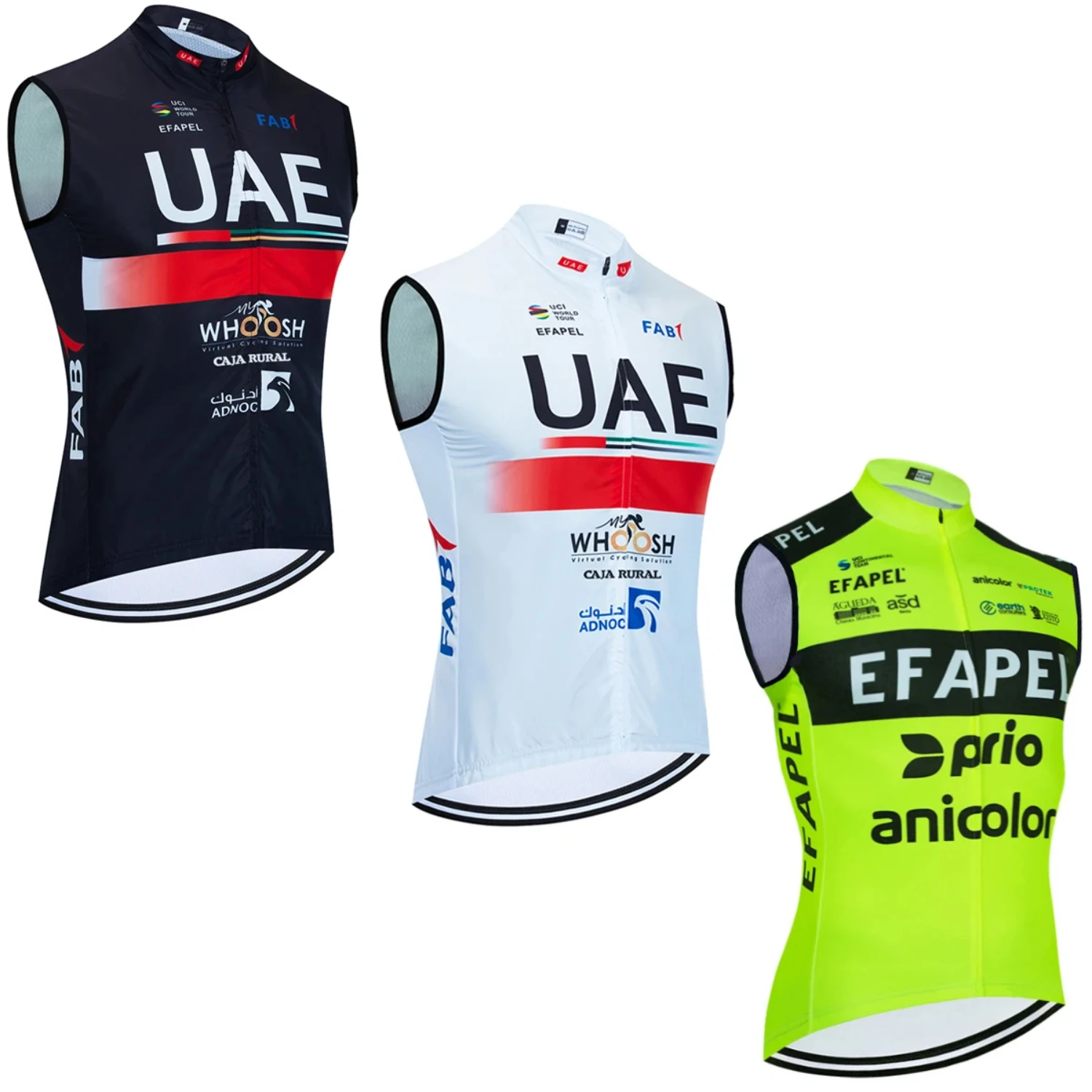 2024 UAE Cycling Jersey Fluor Green Windbreaker Men Bike Vest Maillot  Team Ropa Ciclismo Jersey T-shirt Clothing Loose riders F