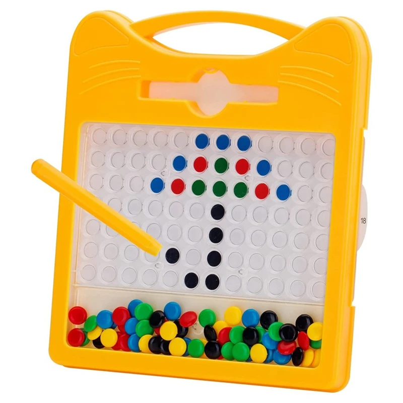 

Kids Magnetic Drawing Board With Colourful Beads And Drawing Stylus For Kids & Toddlers 3-5 Years