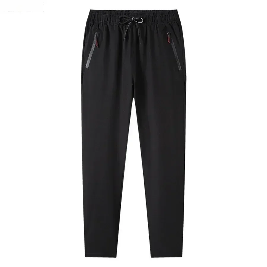 Hot Sale Quick Dry Sweatpants Men's Ice Silk Stretch Straight Pants Fashion Casual Solid Loose Trousers Sportpants for Men