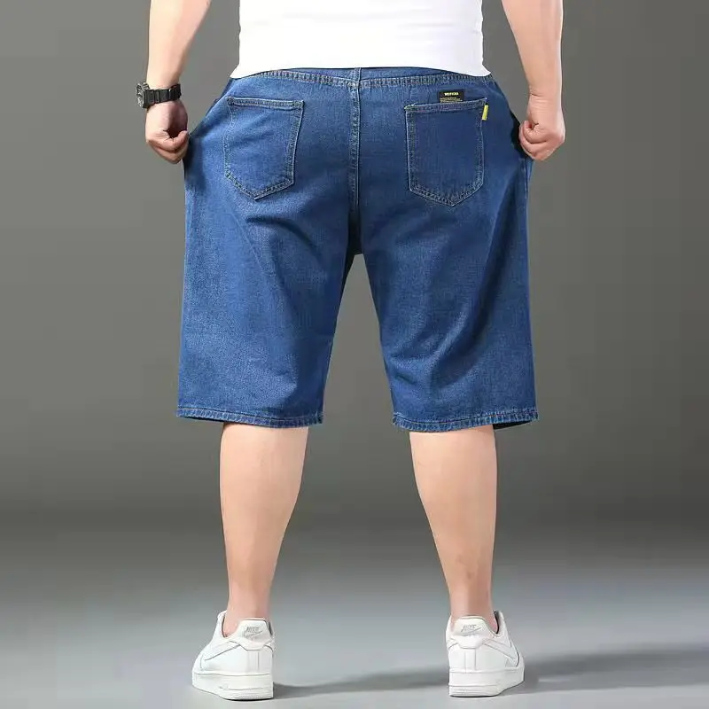 Summer Big Size Men Essentials Oversize Denim Shorts Streetwear Fashion New Koreon Clothing Male New Sports Casual Blue Jorts 46