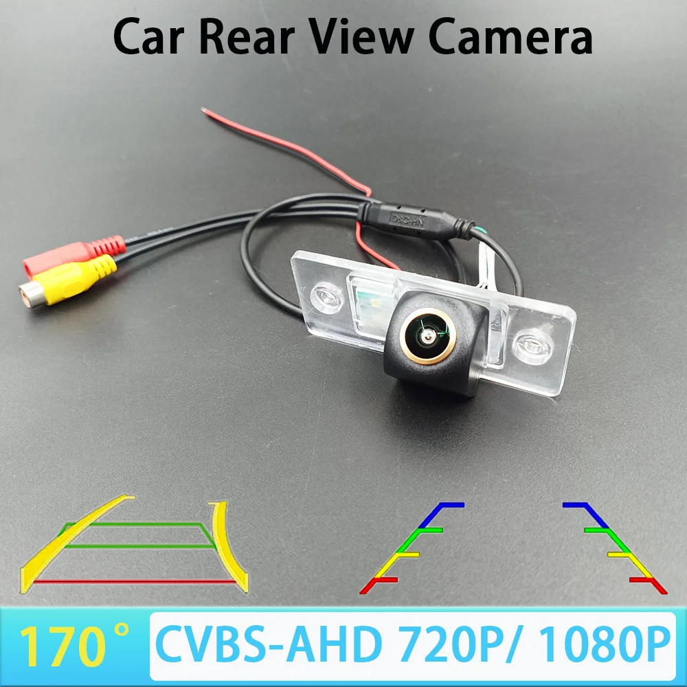 170 Degree AHD 1080P Rear Camera For Volkswagen VW Touareg Polo Golf V Skoda Fabia Passat B5 Tiguan for Porsche Trajectory/Ruler
