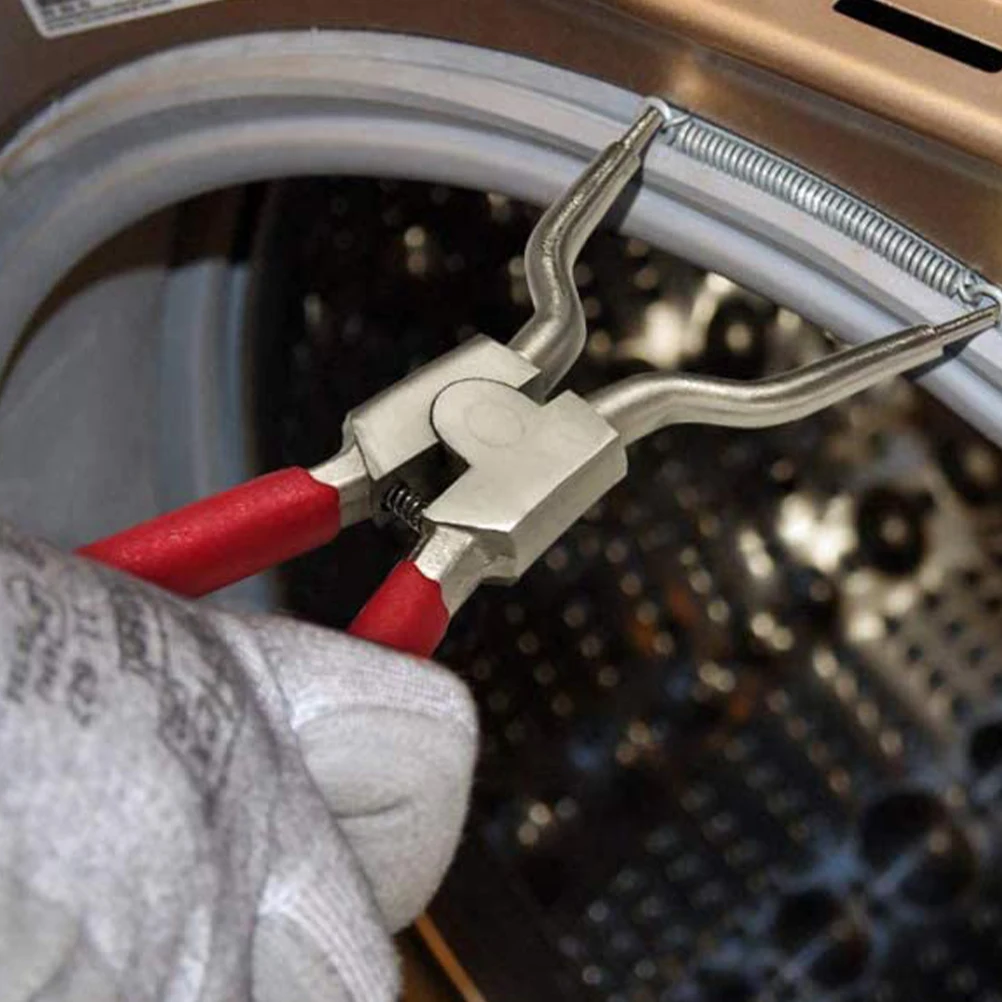 Utensili per lavatrici Pinze per rimozione molla Riparazione di metalli durevoli Parti per rondelle professionali Detergente zincato in plastica