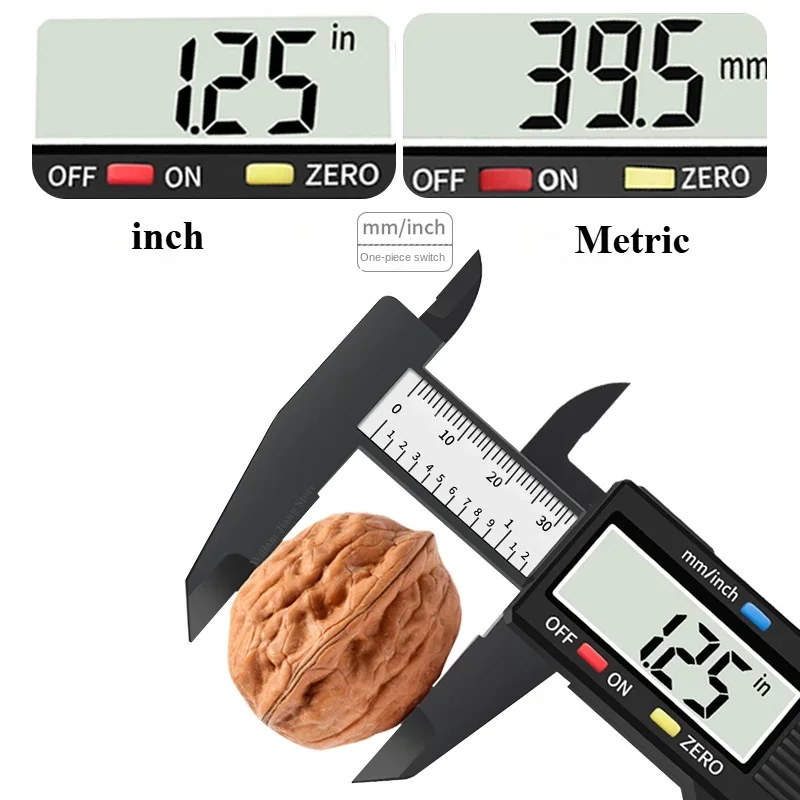 Digital Caliper Carbon Fiber Dial Woodworking Tool Microcirculation Measuring Tool 150mm Pied a Coulisse Carpentry Hand Tools