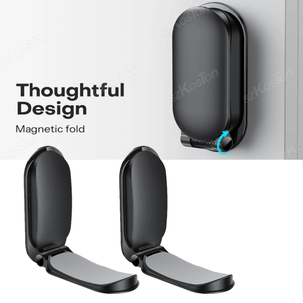 Multifunctional Folding Magnetic Headset Stand Gaming Headphone Stand Strong Adhesive Wall Under Desk Hanger Hook Display Rack