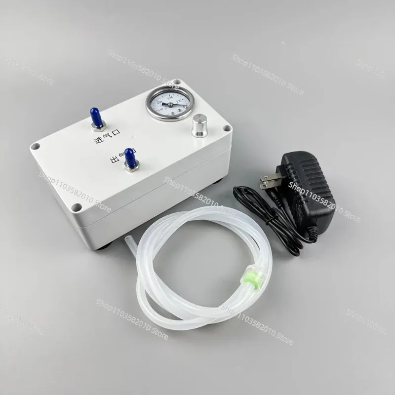 Electric Vacuum Pump with Pressure Gauge, Lab Use for Liquid Extraction Gas Sampling Defoaming Negative/Positive Pressure