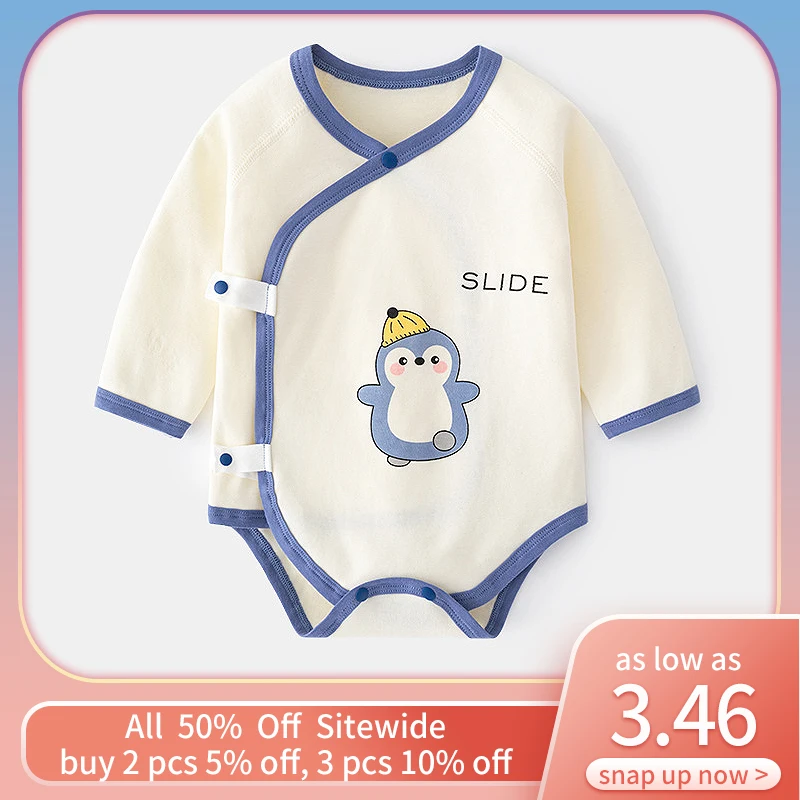 Baby Long Sleeved Romper Pure Cotton Newborn Bodysuit Print Infant One Piece Outfits Toddler Jumpsuit 1-18 Months Kids Clothes