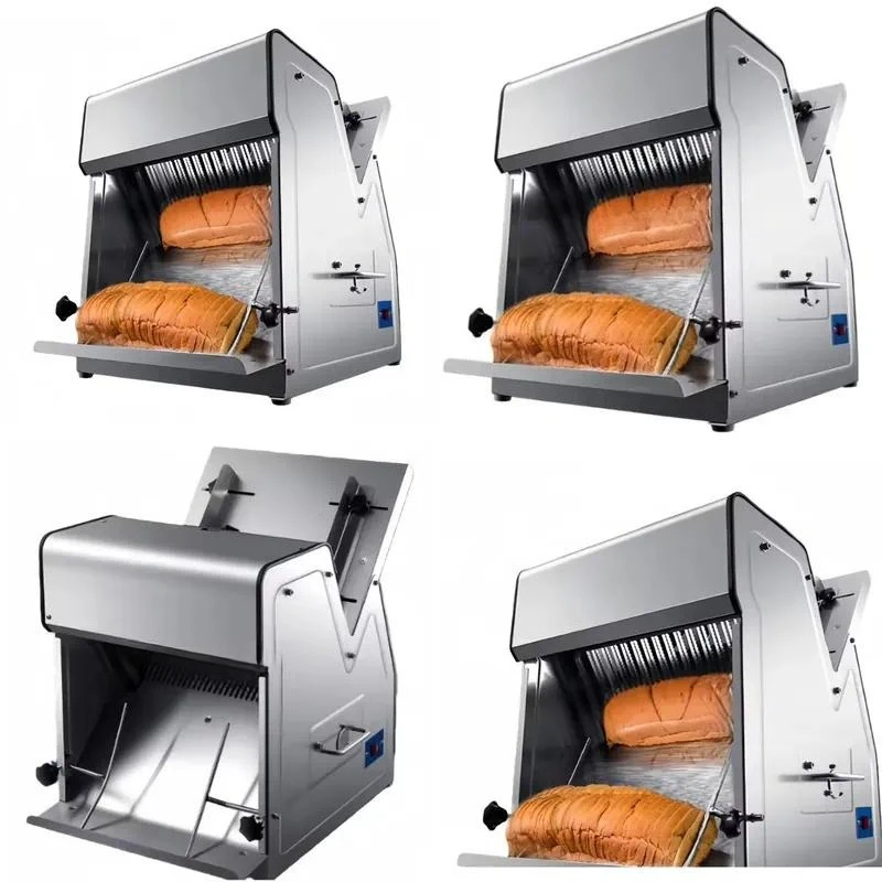 Electric Automatic Wheat Bread Slicer Toaster Stainless Steel 220V Easy Operation for Bakery Use