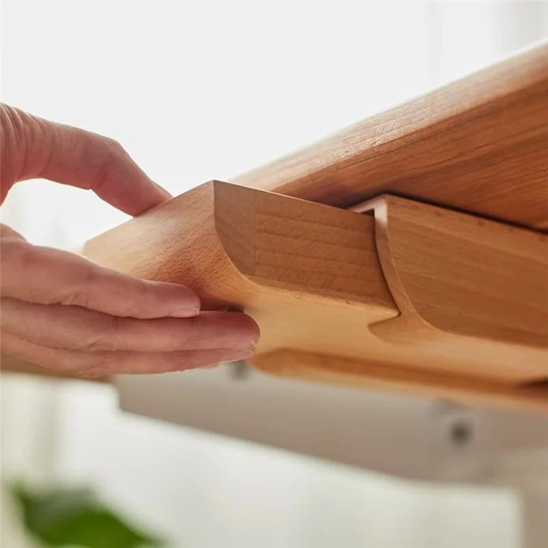 

【Must-Haves】Convenient Storage Box Natural Decoration Under Desk Drawer Home Storage Stationery Container Wooden Storage